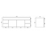 Berge White Oak Wall Hung 1500 Cabinet Only Berge White Oak Wall Hung 1500 Cabinet Only